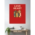 thumbnail image 2 of Love Heart Books,Love Read Poster Wall Art, Modern Wall Decor For Living Room Bedroom, 8x12 UNFRAMED, 2 of 3