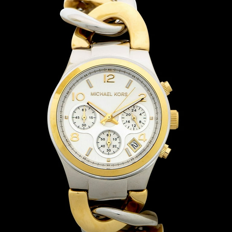 Michael Kors Women's MK3199 Runway Two Tone Twisted Steel Michael Kors Women's MK3199 Runway Two Tone Twisted Steel