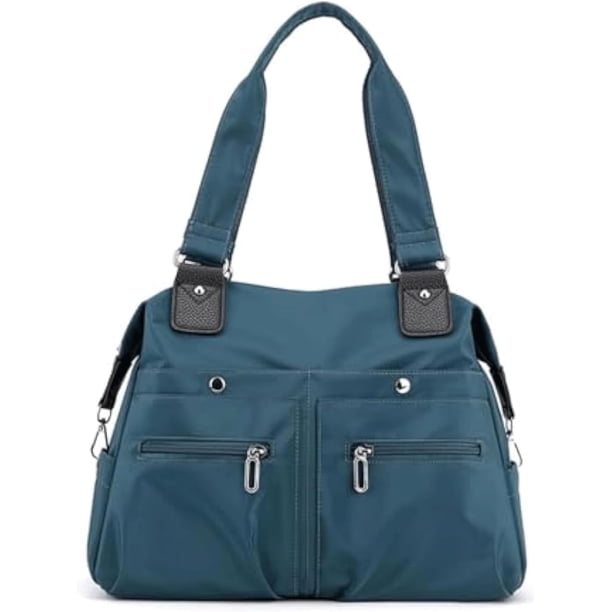 Theovidian - Bolso bandolera de nailon impermeable, de gran capacidad, impermeable, con múltiples bolsillos, bolsa de viaje