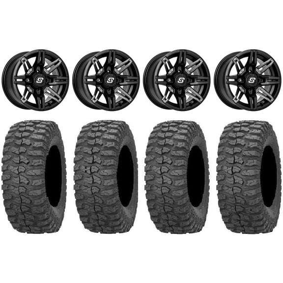 Sedona Rukus 14" Black Wheels 32" Rock-A-Billy Tires Sportsman RZR Ranger
