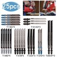 thumbnail image 1 of Jig Saw Blade Set, U-Shank Design, High Carbon Steel, Fast Cutting, Clean Cuts, Wide Compatibility, T-Shank Blades, Durable, Precisely Ground Teeth, Storage Case Included, For, 1 of 5