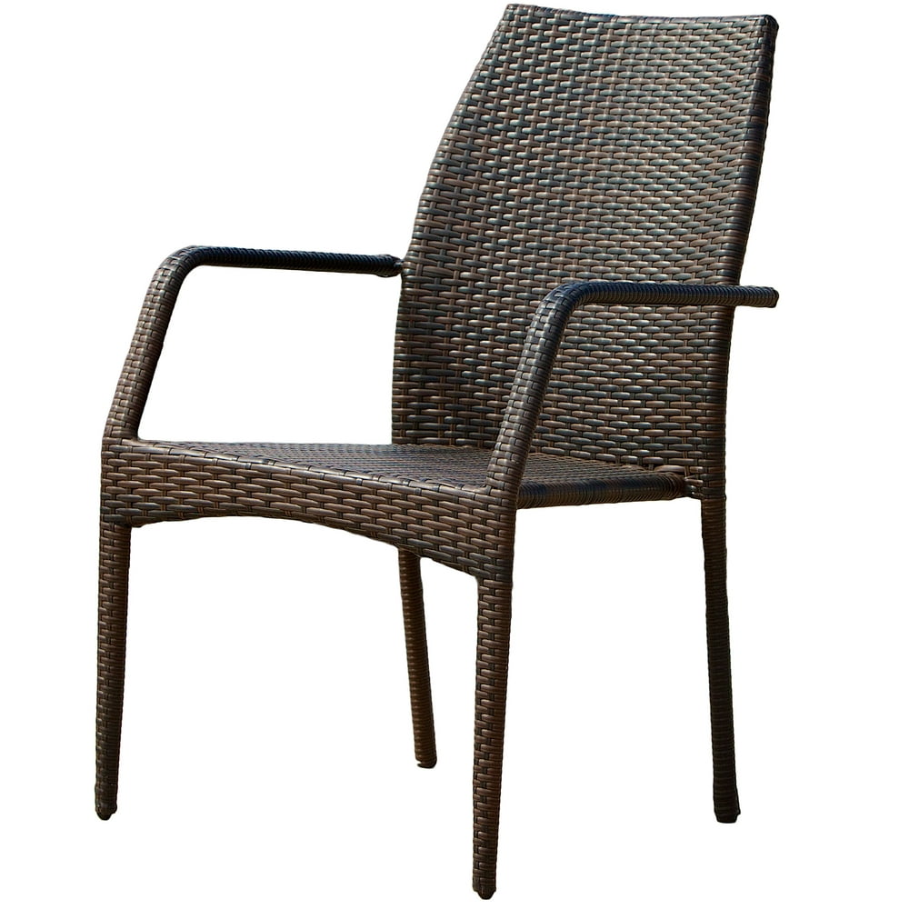 Brown Outdoor Wicker Chairs (Set of 2) - Walmart.com - Walmart.com