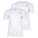 thumbnail image 1 of U.S. POLO ASSN. Camisetas para hombre, pack de 2 - cuello en V, logo bordado, algodón Blanco M (Medium), 1 of 3