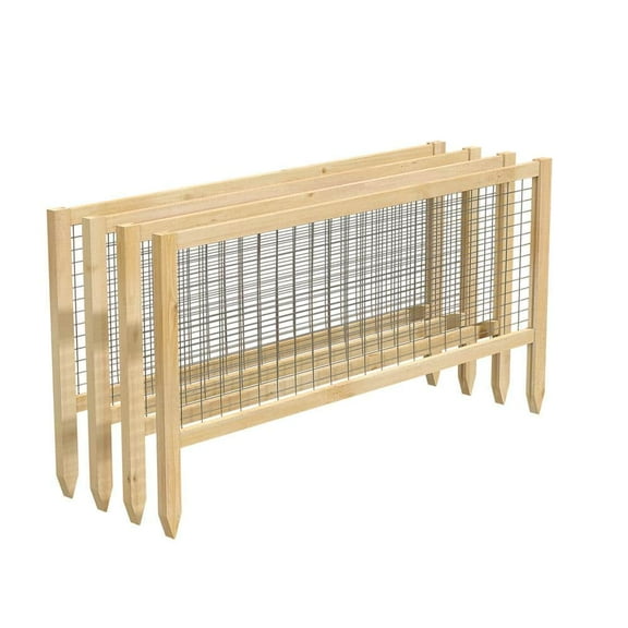CritterGuard 45 in. L Cedar Garden Fence (4-Pack)