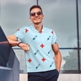 thumbnail image 4 of Fotbe Syringe And Red Cross Camiseta Polo de Golf para Hombre con Estampado – Camisa Deportiva Transpirable con Cuello Abotonado-3X-Large, 4 of 6