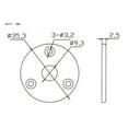 thumbnail image 2 of destyer 2pcs Universal Electric Guitar Jack Bass Output Socket Plate Cover Silver, 2 of 7