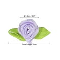thumbnail image 2 of Uxcell 15mm Tiny Satin Ribbon Rose Fabric Flowers Embellishments Rosettes Applique Purple 50 Pcs, 2 of 6