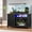 Black, variant on Dextrus Fish Tank Stand with Electrical Sockets, Cabinet for 55-75 Gallon Aquarium, RGB Lighting Strip Ideal for Turtle Enclosure, Lizard Habitat, Supports up to 900 Pounds, Black