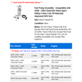 thumbnail image 2 of Fuel Pump Assembly - Compatible with 2000 - 2003 Chevy Tahoe Sport Utility 4-Door 4.8L V8 Naturally Aspirated OHV GAS 2001 2002, 2 of 2