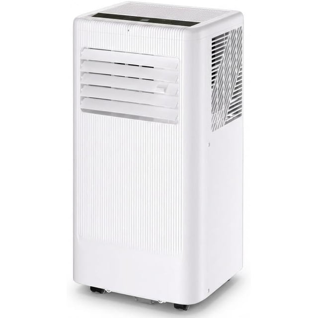 YUSAZENS Portable Air Conditioner 10000 BTU- 3-in-1 Cooling Fan Dehumidifier- Cools 450 Sq.Ft- Remote LED Sleep Mode 24H Timer Wheels Window Kit