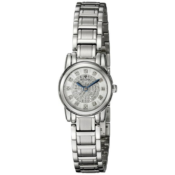 Bulova 96P143 Highbridge Silver Crystal Set Dial Stainless Steel Watch
