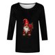 thumbnail image 4 of RKSTN Valentine's Day 3/4 Length Sleeve Womens Tops Oversized Crewneck Valentines Graphic Print Short Sleeve T Shirts Womens Casual Solid Round Neck Loose Three Quarter Sleeve Shirt Spring Clothes, 4 of 7