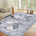 thumbnail image 2 of Ultrug Boho Vintage Rugs Floral Printed Area Rug Soft Carpet for Living Room Bedroom Home Decor,4'x6',Blue, 2 of 7
