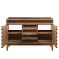 thumbnail image 3 of Render 48" Double Sink Compatible (Not Included) Bathroom Vanity Cabinet in Walnut, 3 of 7