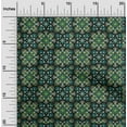 thumbnail image 2 of oneOone Cotton Poplin Twill Dark Green Fabric Asian Ornaments Floral Tile Diy Clothing Quilting Fabric Print Fabric By Yard 56 Inch Wide, 2 of 4