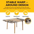thumbnail image 4 of Vintage Sunflower Table Cloths for 6 Foot Rectangle Tables, Farmhouse Country Floral Plant Patio Waterproof Elastic Fitted Tablecloths, Washable Rectangular Table Cover for Camping, 4 of 8