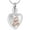 Rose Gold, variant on Teddy Bear On Heart Charm Pendant Necklace Stainless Steel Memorial Jewelry Urn Ashes Keepsake Jewelry