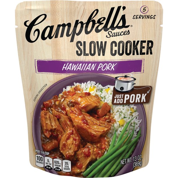Campbell's Slow Cooker Sauces Hawaiian Pork, 13 oz. Pouch
