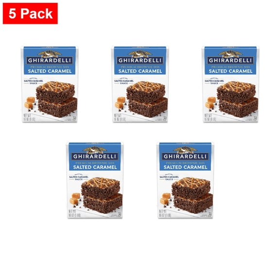 Ghirardelli Salted Caramel Brownie Mix 16 oz - 5 Pack