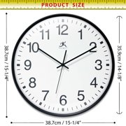 Infinity Instruments Apollo Wall Clock, Black, 15
