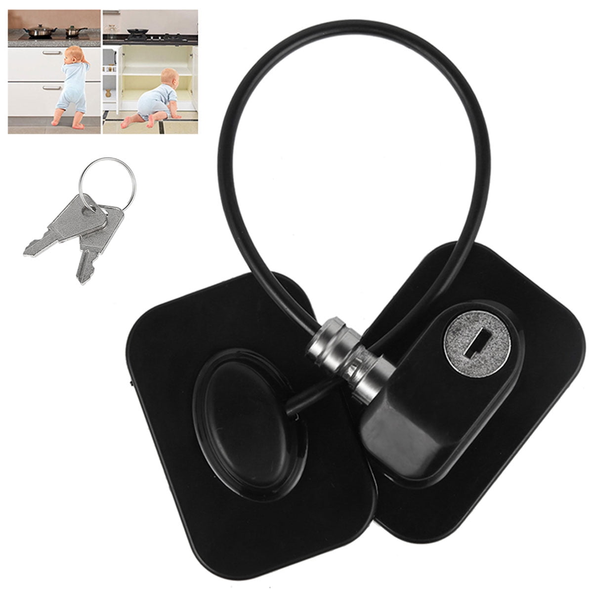 Refrigerator Door Lock Strong Adhesive Lock Window Refrigerator Safety