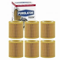 6 pc Purolator TECH TL15607 Engine Oil Filters for 11 42 7 541 827 11 42 7 566 327 11 42 7 854 445 27327 37327 47327 57327 61857327 7327 84327 CF5607 CH10075 COC10075 G7327 HU 816 x LF634 M5607 M969