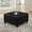 Black, variant on JESTOP Ottoman Footrest, Ottoman with Storage, Upholstered Coffee Table with Wooden Legs, Home Decor Ottoman, 30"x30"x18"