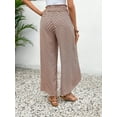 thumbnail image 4 of Floral Pants for Women Slit High Waisted Wide Leg Palazzo Pants Casual Summer Boho Beach Tulip Hem Flowy Wrap Pant, 4 of 4