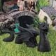 thumbnail image 4 of Estatua de dragón de jardín gótico, figuras de animales, escultura decorativa impermeable para jardín, adorno para exteriores para paisaje, Patio, Negro, 4 of 7