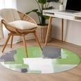 thumbnail image 4 of Round Rugs 3.3Ft, Sage Green Gray Round Area Rug Washable Indoor Throw Carpet, Abstract Oil Painting Geometric Modern Soft Non Slip Circle Rug for Laundry Room Patio Home Decor Aesthetic, 4 of 8