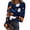 Navy/1, variant on Akmaiox Halloween Long Sleeve Shirt for Women, Printed Crew Neck Slim Fitted Pullover Going Out Tops, Soft Knitted Holiday Base Layer Blouses