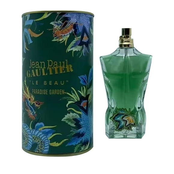 Jean Paul Gaultier Le Beau Paradise Garden Eau de Parfum Spray for Men – Refreshing Woody Aquatic Fragrance with Coconut Water, Green Fig & Sandalwood – 4.2 FL OZ (125ML)
