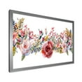 thumbnail image 2 of Designart 'Wildflower and Pink Roses' Farmhouse Framed Art Print, 2 of 4