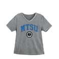 thumbnail image 5 of Women's Gameday Couture Gray MTSU Blue Raiders Iconic Edge Rhinestone V-Neck T-Shirt, 5 of 7