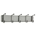thumbnail image 2 of Safco Onyx 5-hook Steel Mesh Wall Rack 5 Hooks - for Scarf, Hat, Coat, Garment - Steel - Black - 1 Each, 2 of 3