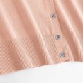 thumbnail image 6 of Women Knit Sweaters Cardigan Button Down V Neck Long Sleeve Ribbed Cuffs Casual Cozy Knitwear Fall Outfits (L, Pink), 6 of 7