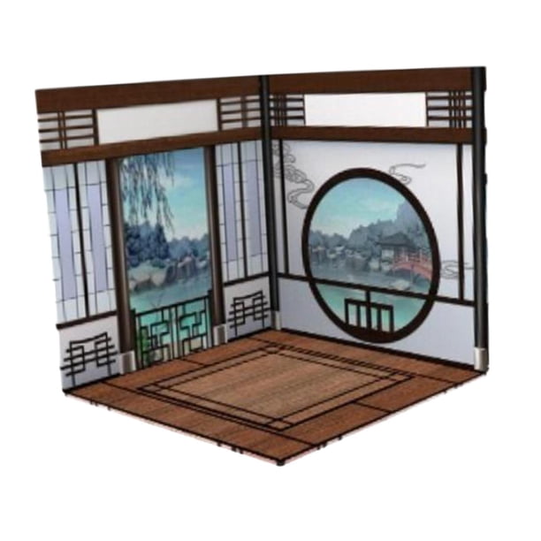 1/6 telón de fondo mostrar organizador de exhibición escena de diseño, escena de exhibición modelo de vehículo escaparate para figuras de acción mini Chino