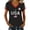 Black, variant on MEICHEN Women's 250Th Anniversary Print V Neck T Shirt 250Th Anniversary Tshirt Patriotic Tee