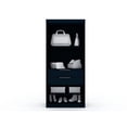 thumbnail image 4 of Mulberry Open 1 Sectional Modern Armoire Wardrobe Closet with 2 Drawers, 4 of 12