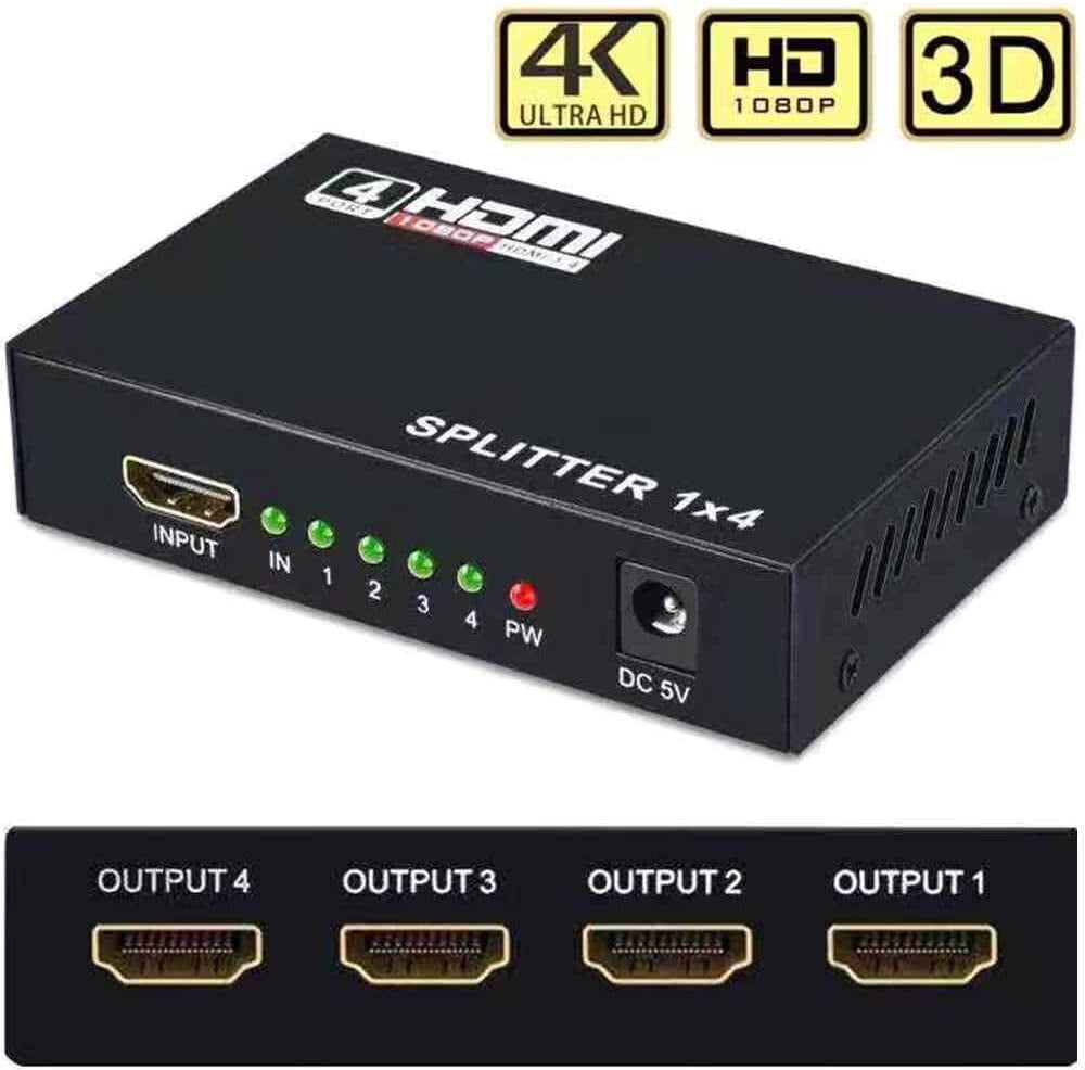 Hdmi Splitter 1 In 4 Out V1 4b Powered Hdmi Video Splitter With AC