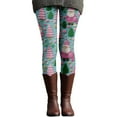 thumbnail image 5 of Gyexs Womens Christmas Leggings Lined Tights Soft Stretchable Pajamas Pants High Waisted Funny Legging Winter Clothing #09 Pink & Size XXL, 5 of 6