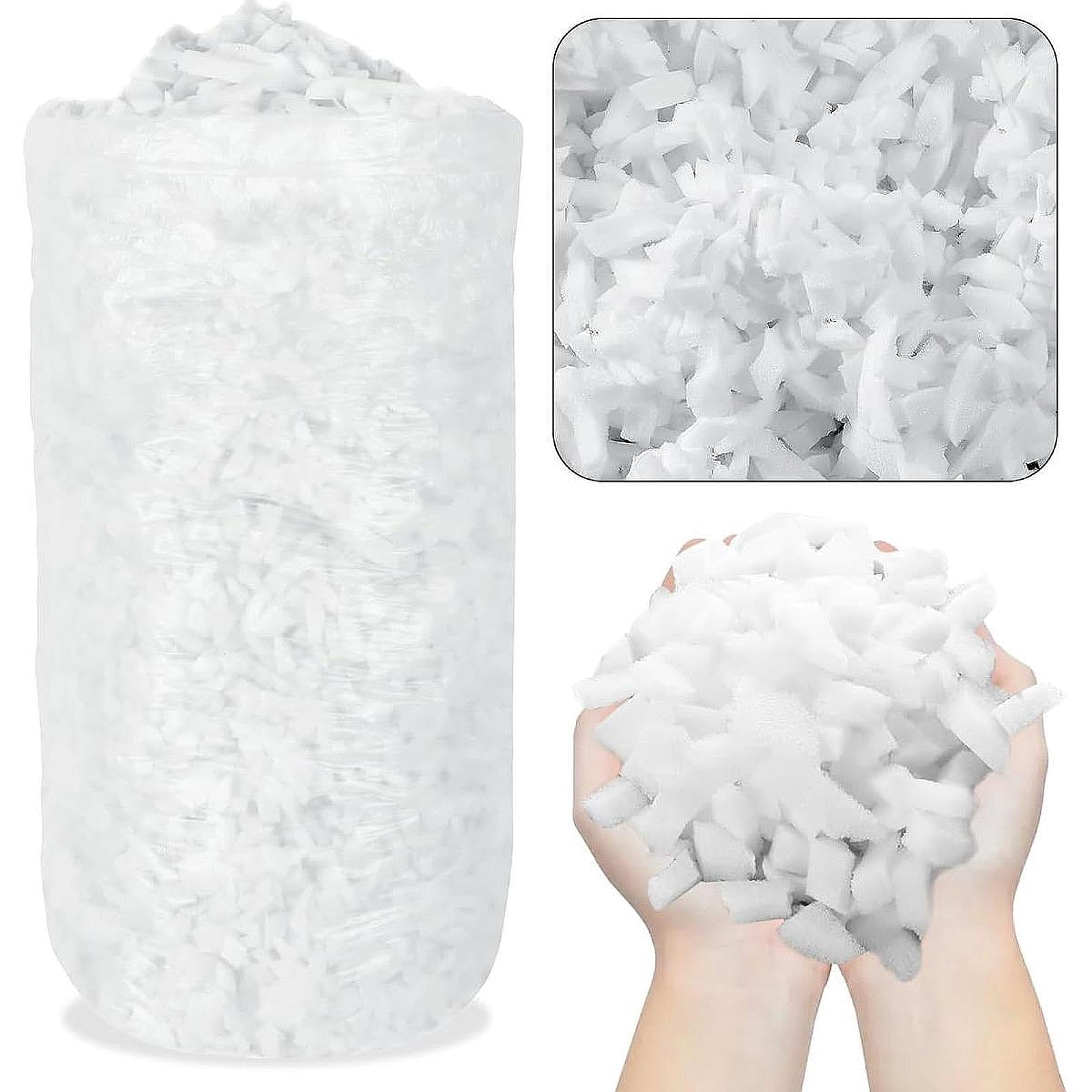 Esquirla Shredded Memory Foam Refill Filler Replace Memory Foam Filling for Dog Beds Stuffed Animals Pillows Cushion White
