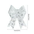 thumbnail image 4 of Taotanxi Large Christmas Wreath Bows, Christmas Glitter Silver Snowflakes Burlap Linen Bows for Wreath, Large Tree Topper Ribbon Bow for New Year Indoor Outdoor Xmas Party Decoration, 4 of 6