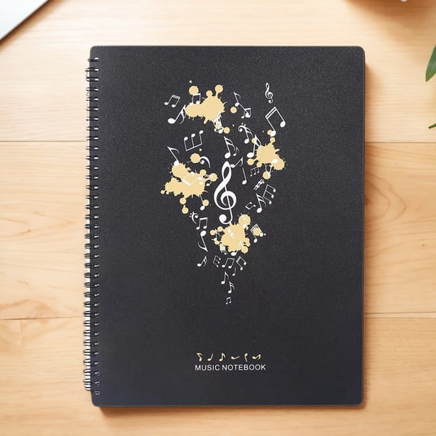 Carpeta de partituras de tamaño A4 carpeta en espiral organizador carpeta para coro soporte para música (A)