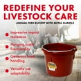 thumbnail image 3 of Little Giant Heavy Duty 22 Quart Flat Back Plastic Bucket with Metal Handle, 3 of 6