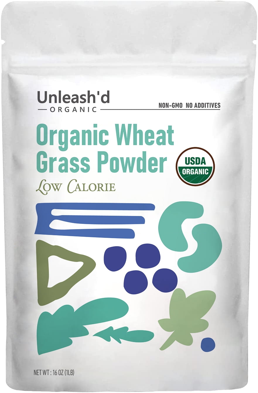 Organic Wheatgrass Powder 1 LB, Green Superfood for Smoothie, Juice