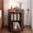 Walnut, variant on Round End Table Set of 2 with Charging Station, Fluted Nightstand with Sliding Door & Adjustable Shelf, Mid Century Side Table, Black