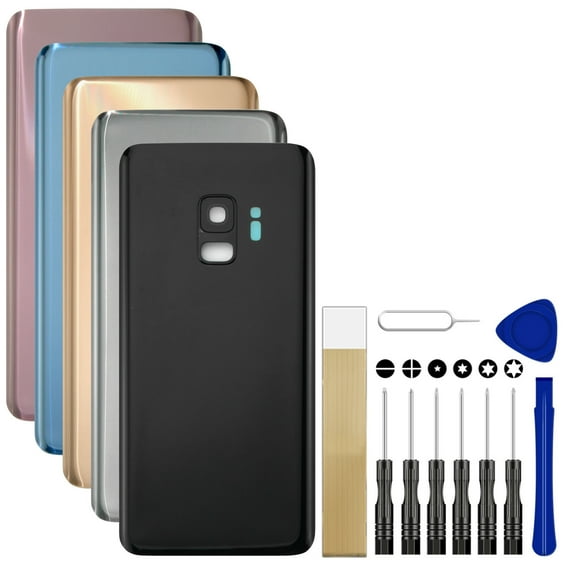 For Samsung Galaxy S9 Plus SM-G9650 Replacement Back Battery Cover Rear Housing Door Tool Black