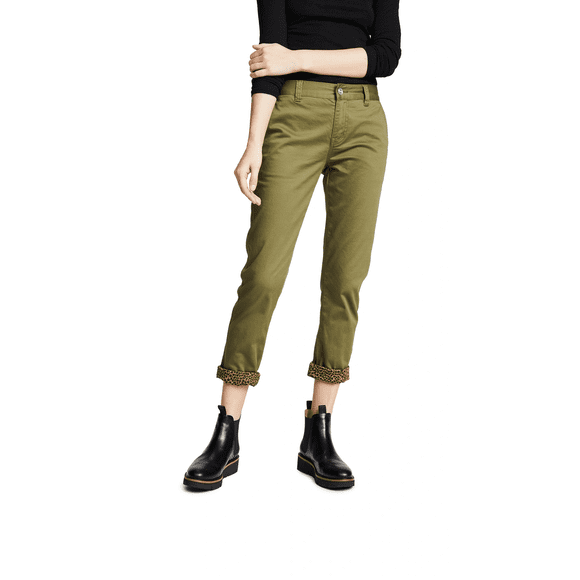 CURRENT ELLIOTT Cotton-blend Twill Straight-leg Pants In Capulet $228 SIZE 26