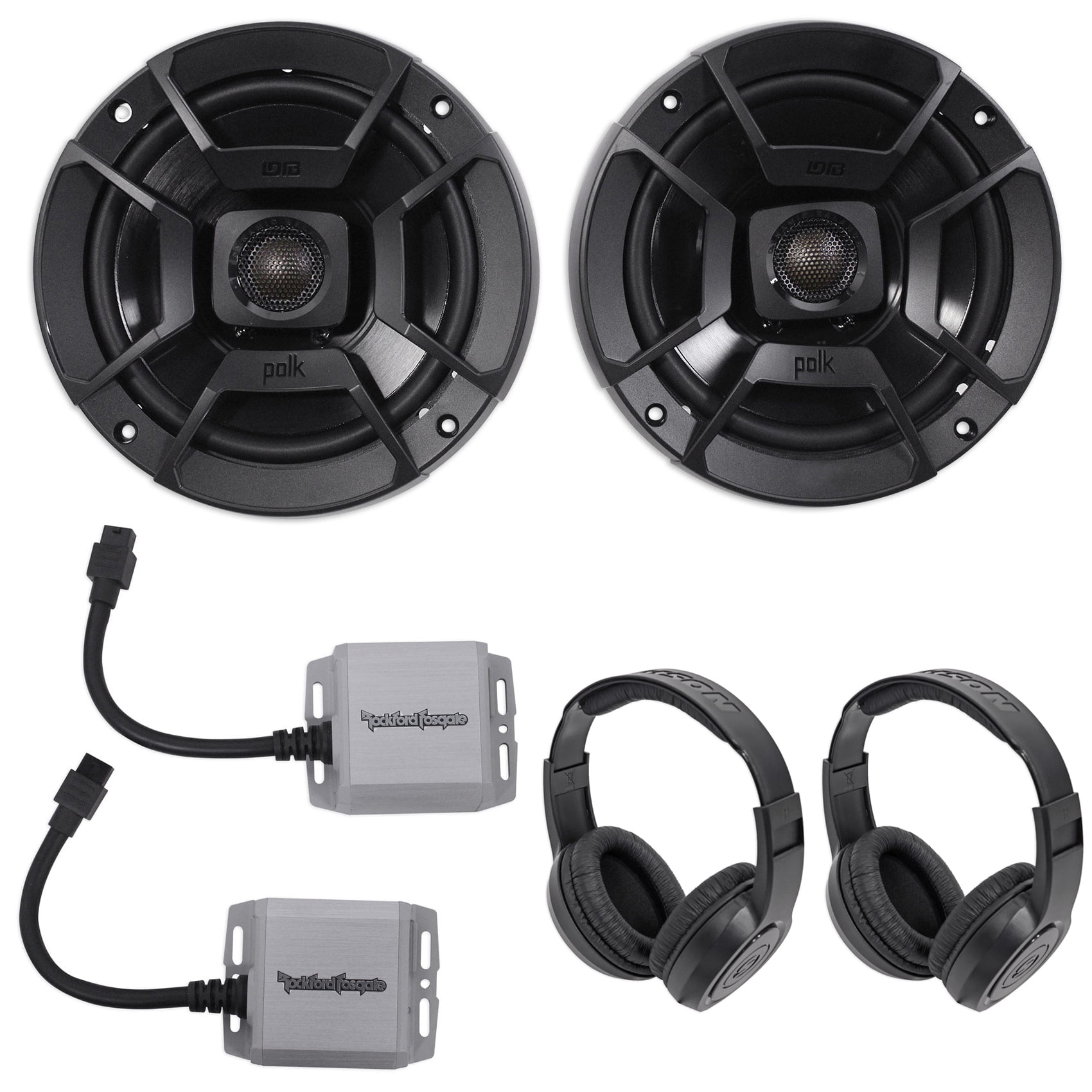 Rockford Fosgate PM100X1 100w Mini Mono Marine Amps+(2) Polk Audio 6.5" Speakers